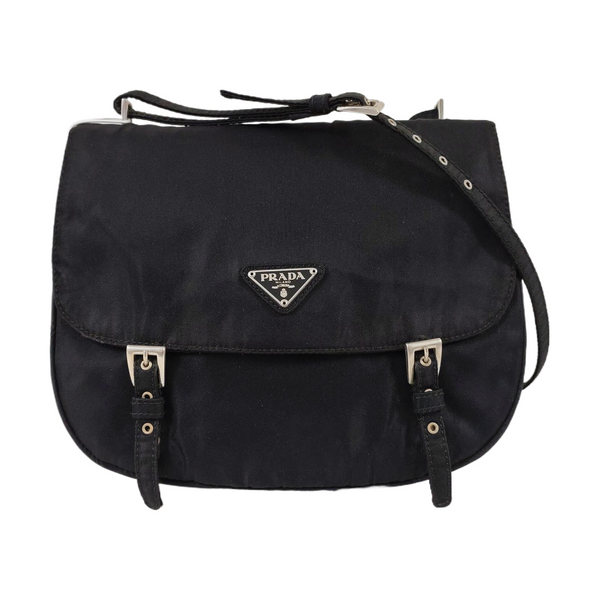 Nylon Shoulder Bag Black
