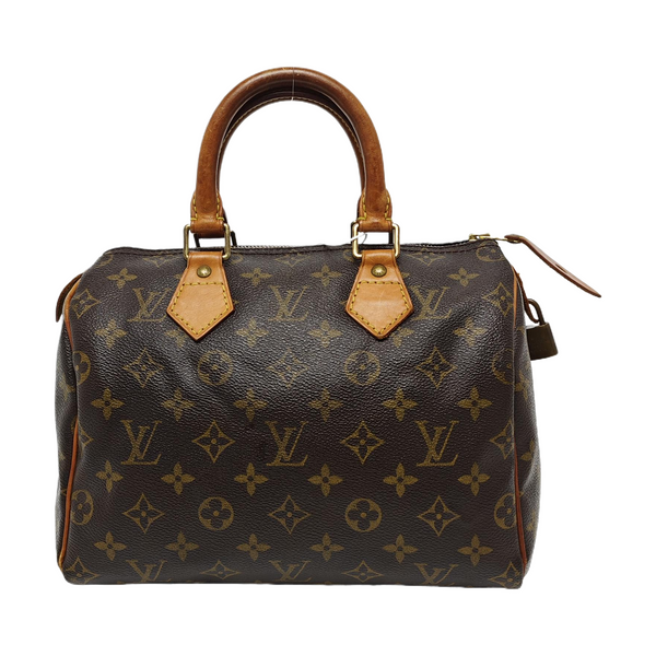 SPEEDY 25 Monogram Coated Canvas Brown