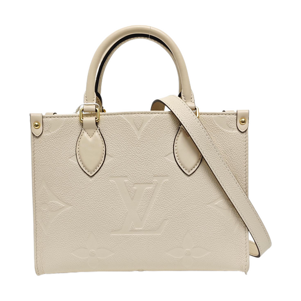 ONTHEGO PM Monogram Calfskin Beige