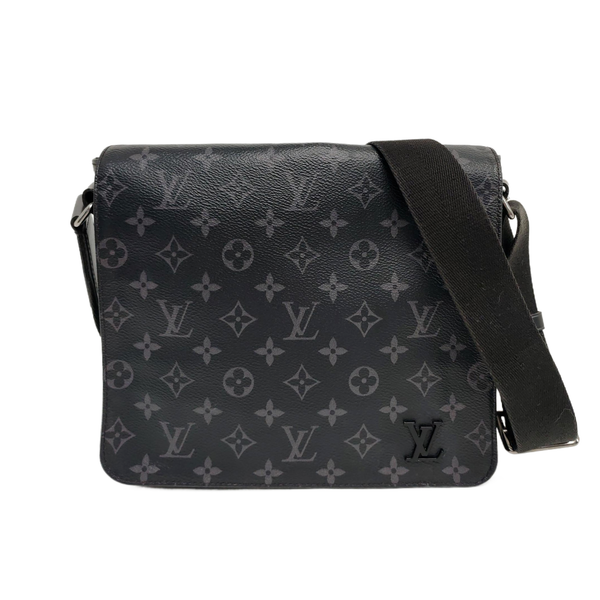 DISTRICT PM Monogram Coated Canvas Black