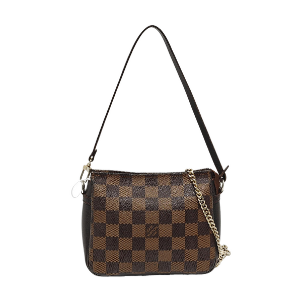 TROUSSE MAKE UP Damier Ebene Coated Canvas Brown
