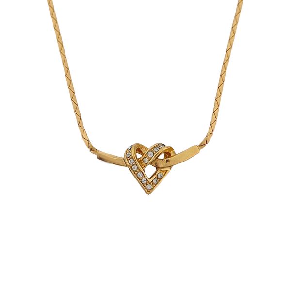 Twist Round Metal Gold Necklace