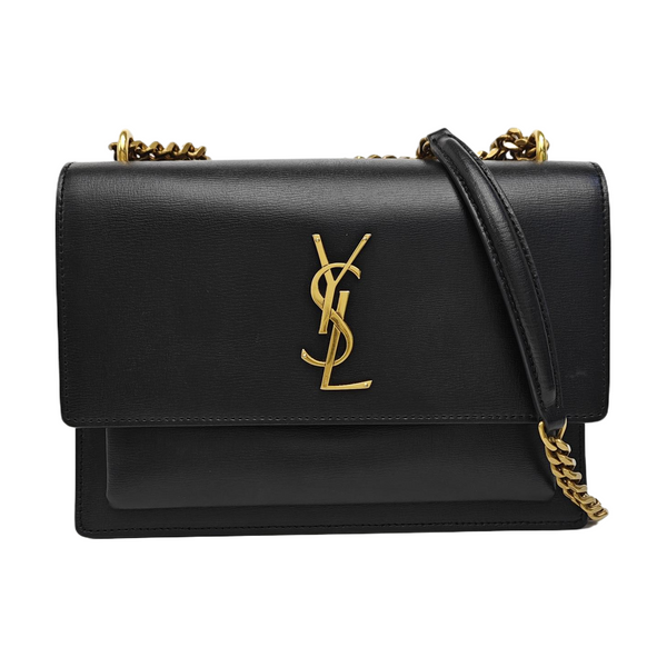 SUNSET Medium Calfskin Black