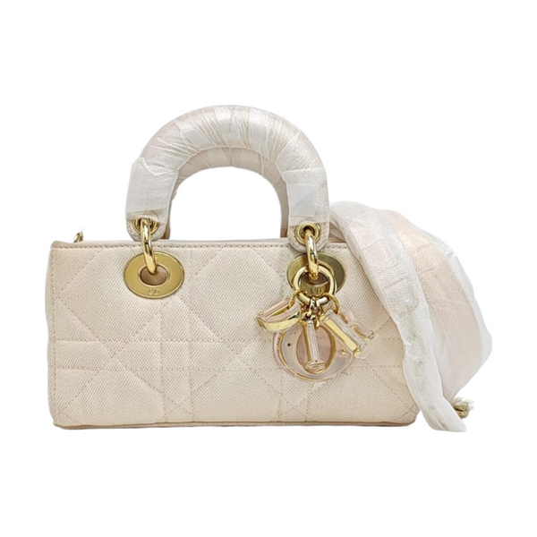 Lady D-Joy Small Cannage Canvas Pink