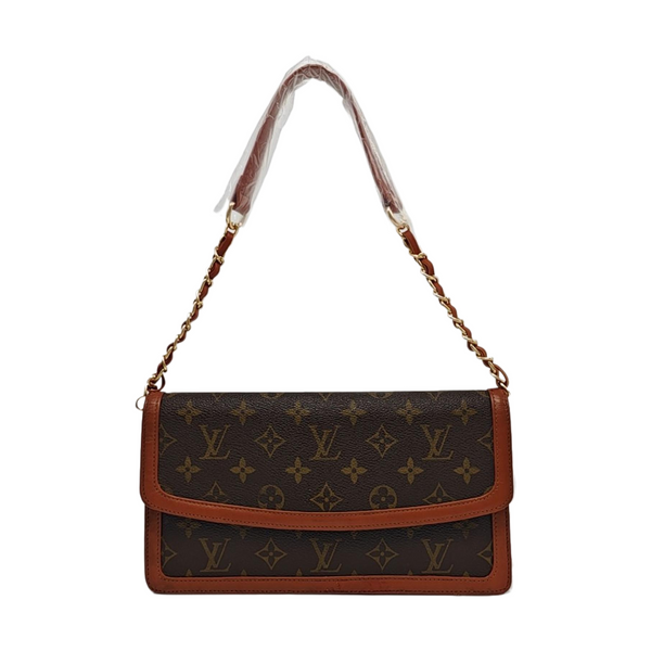 DAME Monogram Coated Canvas Brown