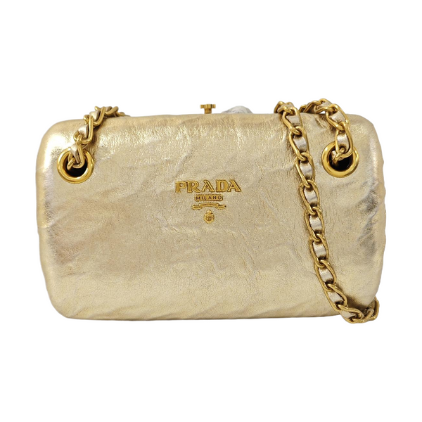 Lambskin Shoulder Bag Gold