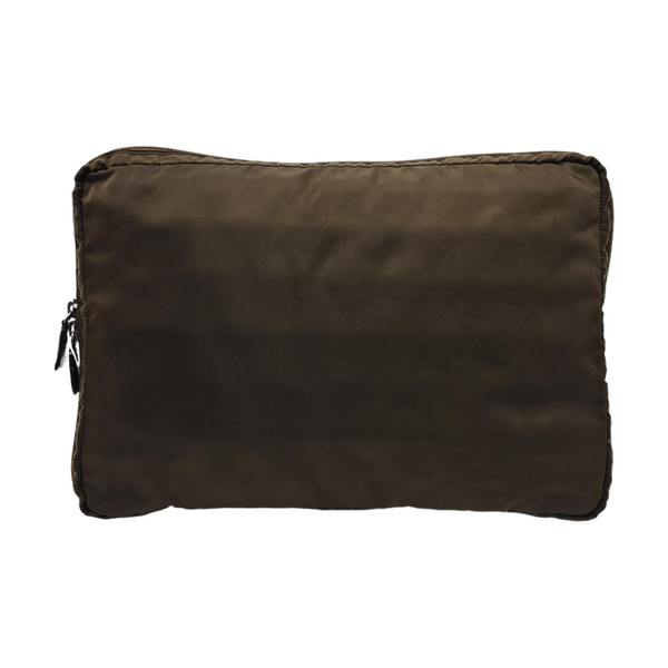 Nylon Clutch Brown