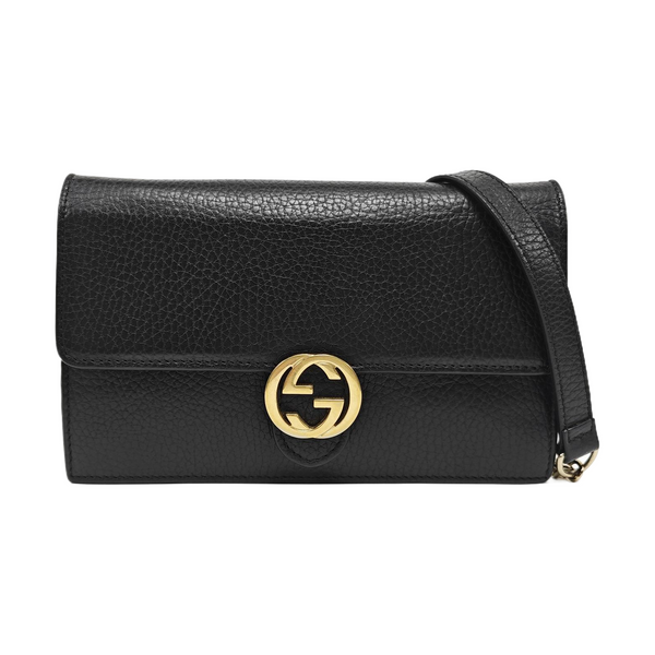 Authenticated pre-owned Interlocking G Calfskin Black - Shoulder Bag at Looply