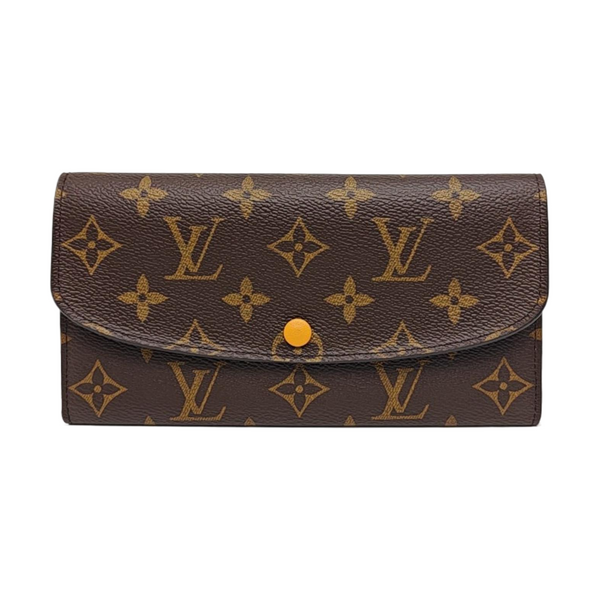 EMILIE Monogram Coated Canvas Brown Wallet
