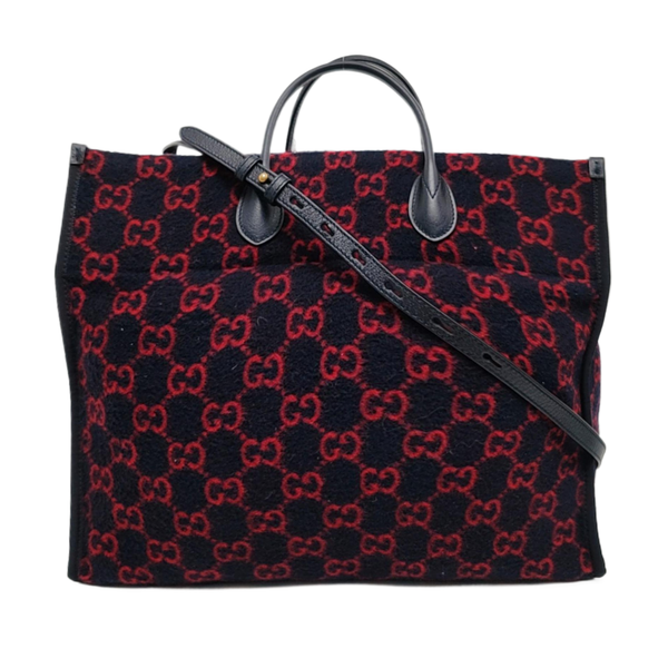 GG Wool Tote Monogram Wool Multicolor