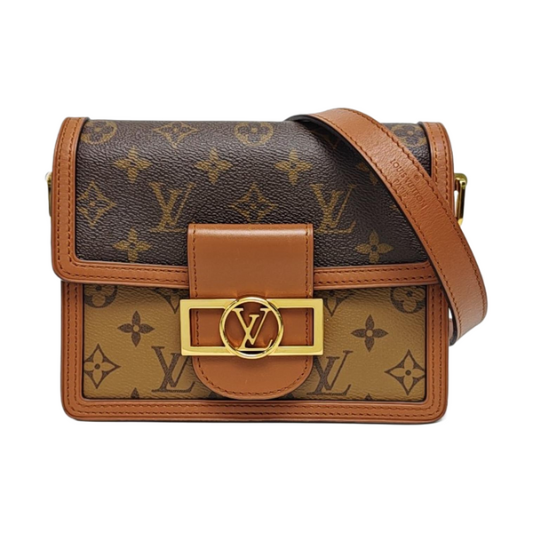 DAUPHINE Mini Monogram Coated Canvas Brown