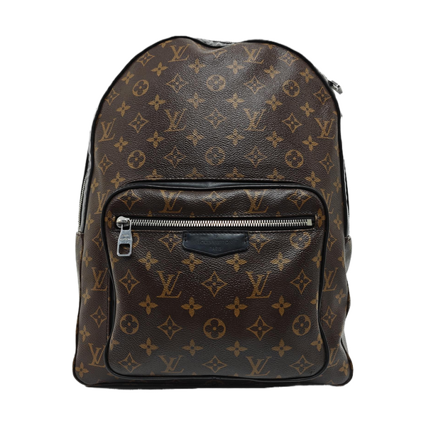 JOSH Monogram Coated Canvas Brown