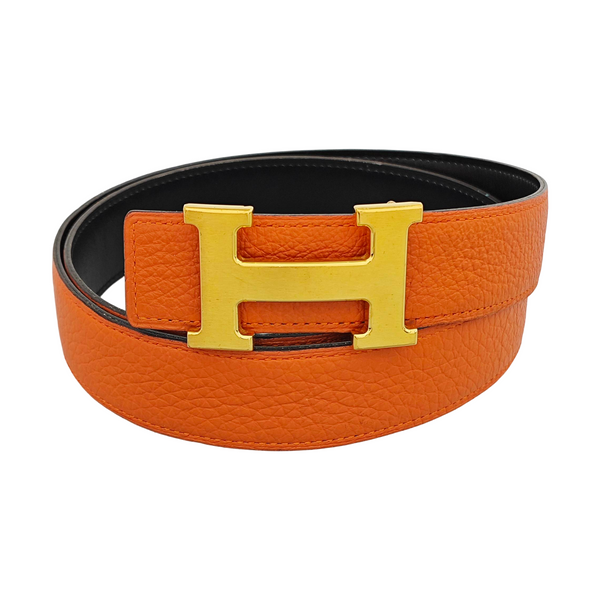 Leather Belt Orange