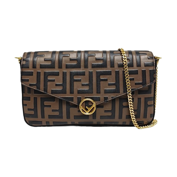 Calfskin Crossbody Bag Brown