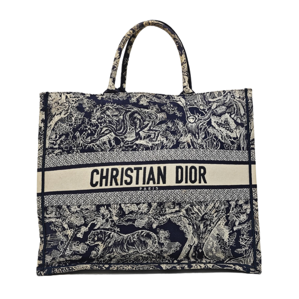 Book Tote Large Fabric Blue