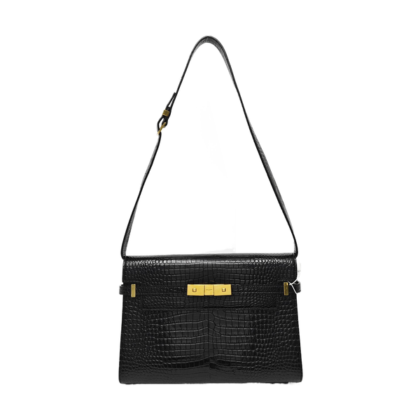 MANHATTAN Medium Calfskin Black