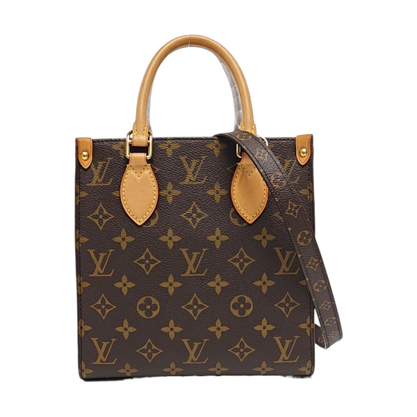 SAC PLAT BB Monogram Coated Canvas Brown