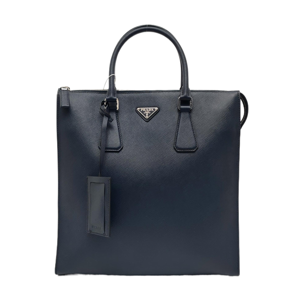 Saffiano Calfskin Top Handle Bag Blue