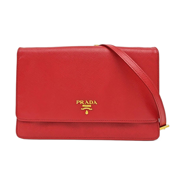 Saffiano Calfskin Crossbody Bag Red