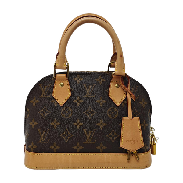 ALMA BB Monogram Coated Canvas Brown