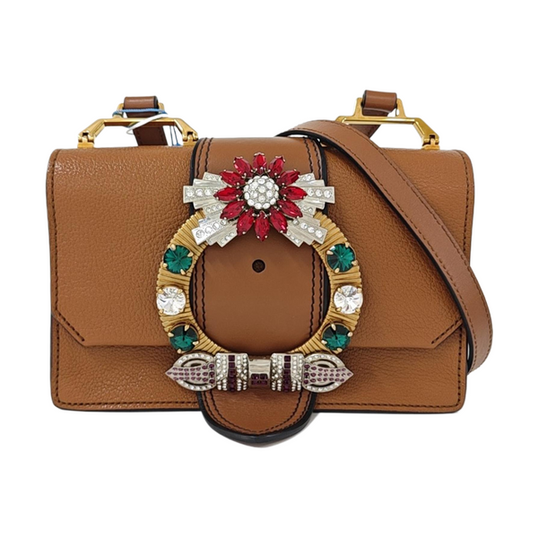 Miu Lady Calfskin Brown