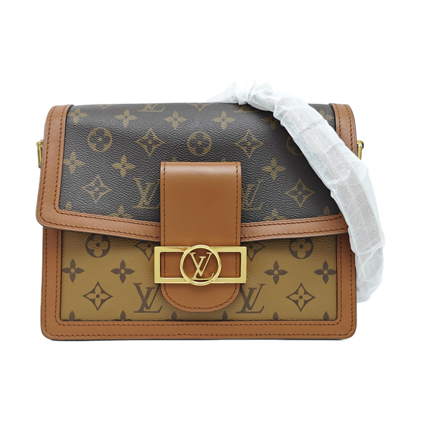 DAUPHINE MM Monogram Coated Canvas Brown