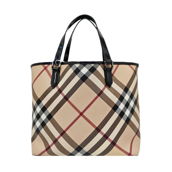Coated Canvas Tote Bag Beige