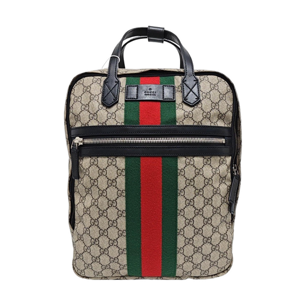 Monogram Coated Canvas Backpack Brown