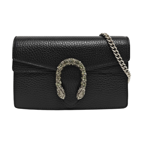 Authenticated pre-owned Dionysus Super Mini Calfskin Black - Shoulder Bag at Looply
