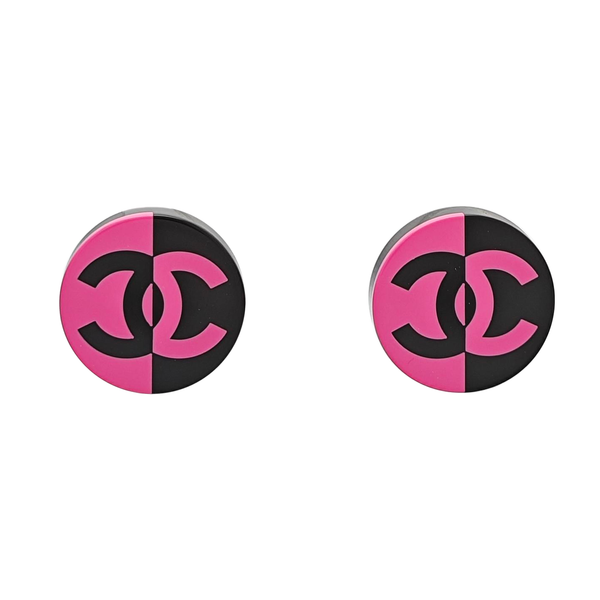 Metal Black Stud Earrings