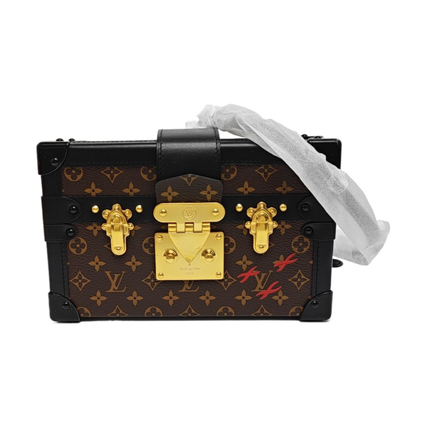 PETITE MALLE Monogram Coated Canvas Brown