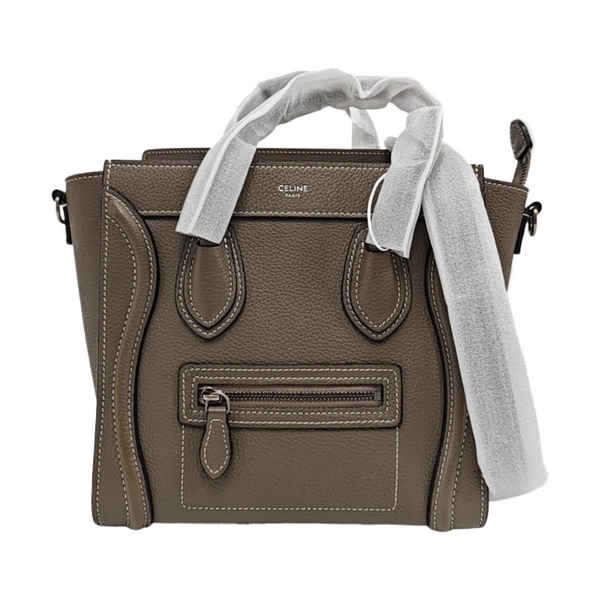 Authenticated pre-owned LUGGAGE Nano Calfskin Grey - Tote Bag at Looply
