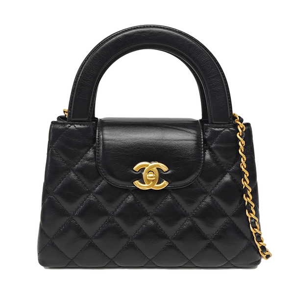 KELLY Mini Quilted Lambskin Black
