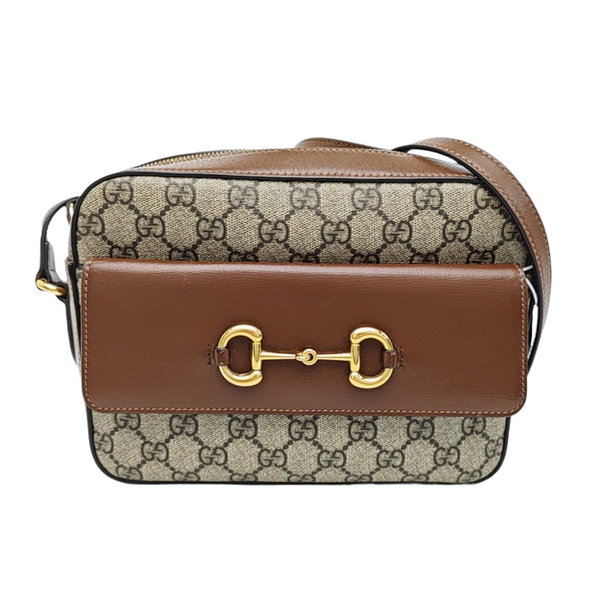 Horsebit 1955 Small Coated Canvas Beige