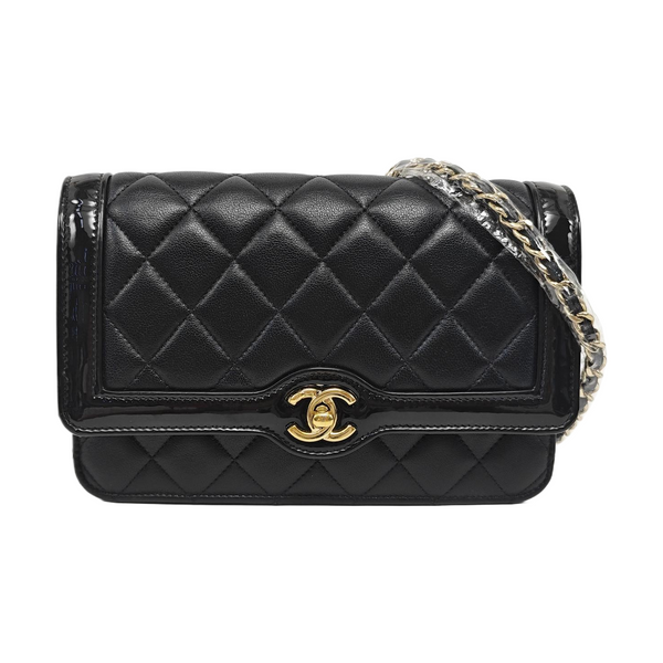 WOC Quilted Lambskin Black