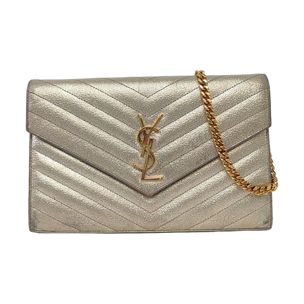 MONOGRAM Medium Chevron Calfskin Beige