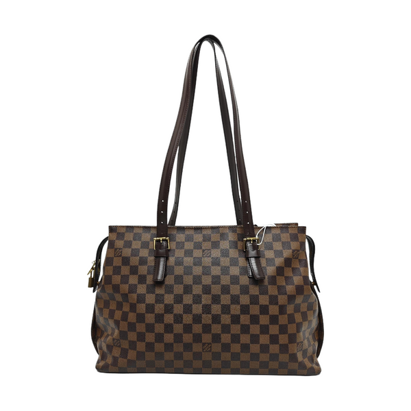 CHELSEA Damier Ebene Coated Canvas Brown