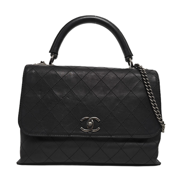 LUXURY TOP Quilted Calfskin Black