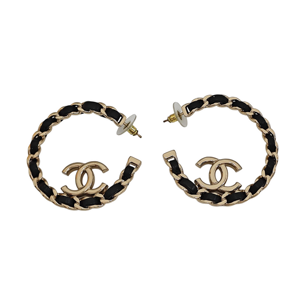 Metal Black Stud Earrings
