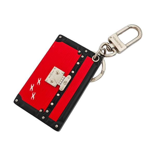 Leather Bag Charm Red