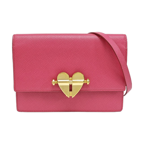Saffiano Calfskin Shoulder Bag Mini Red