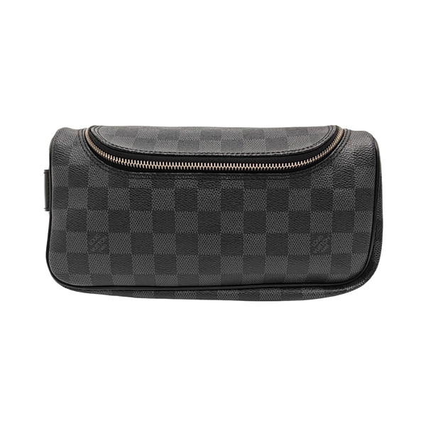 Damier Graphite Coated Canvas Clutch Gray