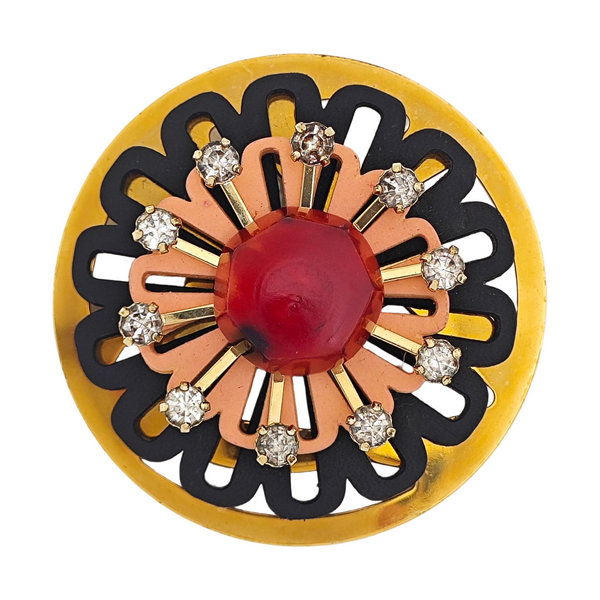 Metal Gold Brooch