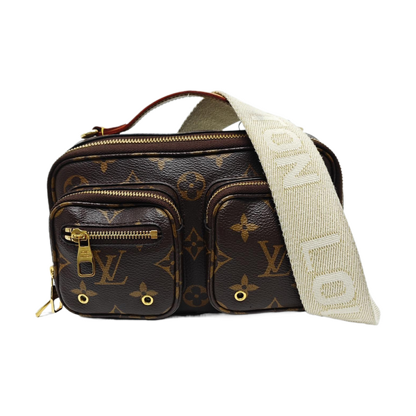 UTILITY Monogram Coated Canvas Brown