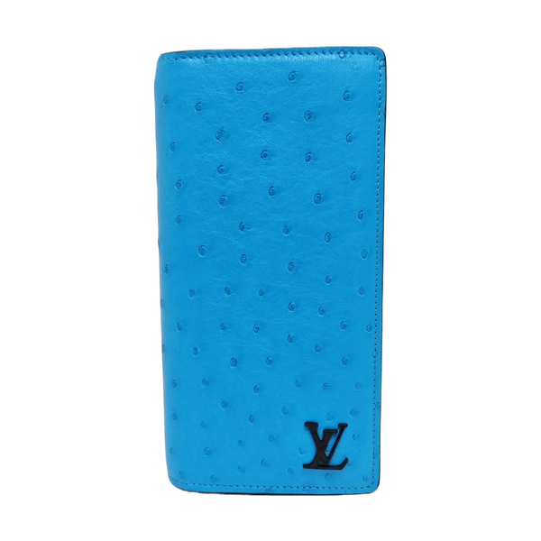 BRAZZA Ostrich Blue Wallet