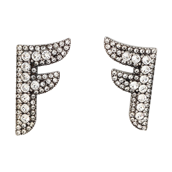 Metal Clear Stud Earrings