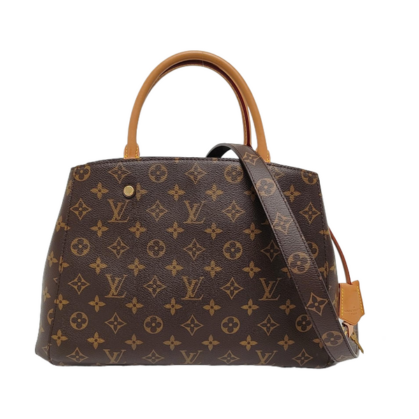 MONTAIGNE GM Monogram Coated Canvas Brown