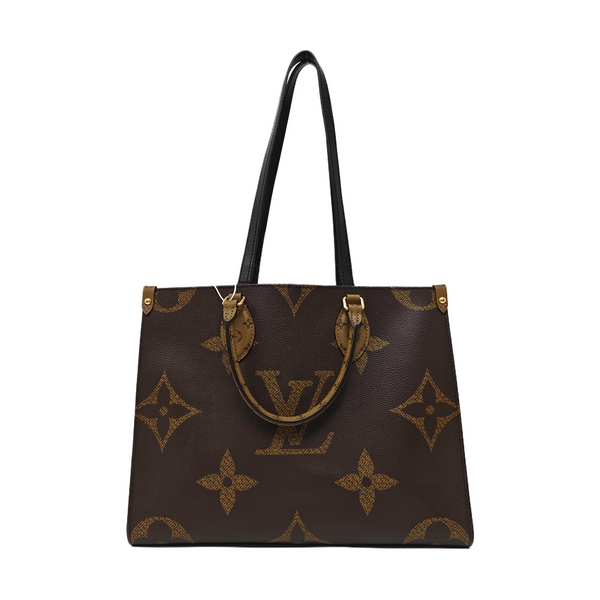 Authenticated pre-owned ONTHEGO MM Monogram Coated Canvas Brown - Tote Bag at Looply