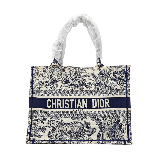 Book Tote Medium Canvas Blue
