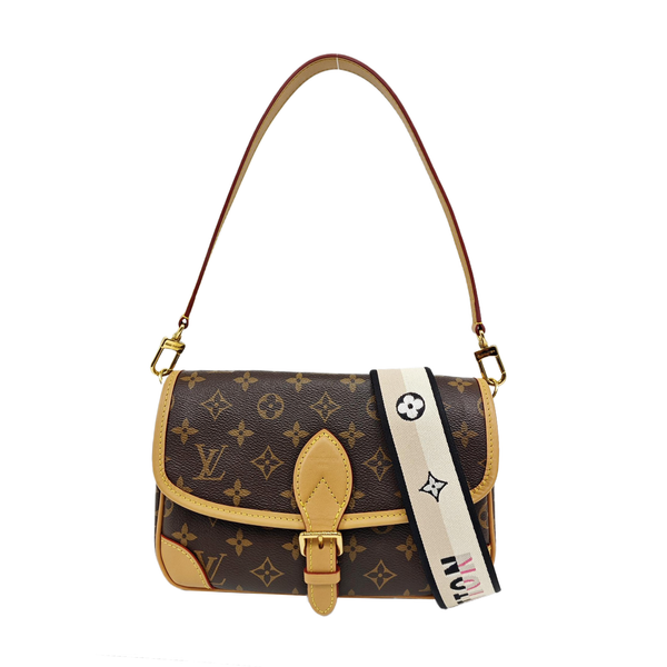 DIANE Monogram Coated Canvas Brown